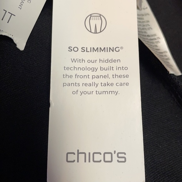 Chico’s So Slimming Raised Scroll Juliet Straight Leg Pull On Pants Size 8T. - Picture 9 of 9